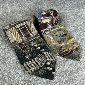 Tango by Max Raab Necktie Tie Americana Series New England Flag Lighthouse Lot 2